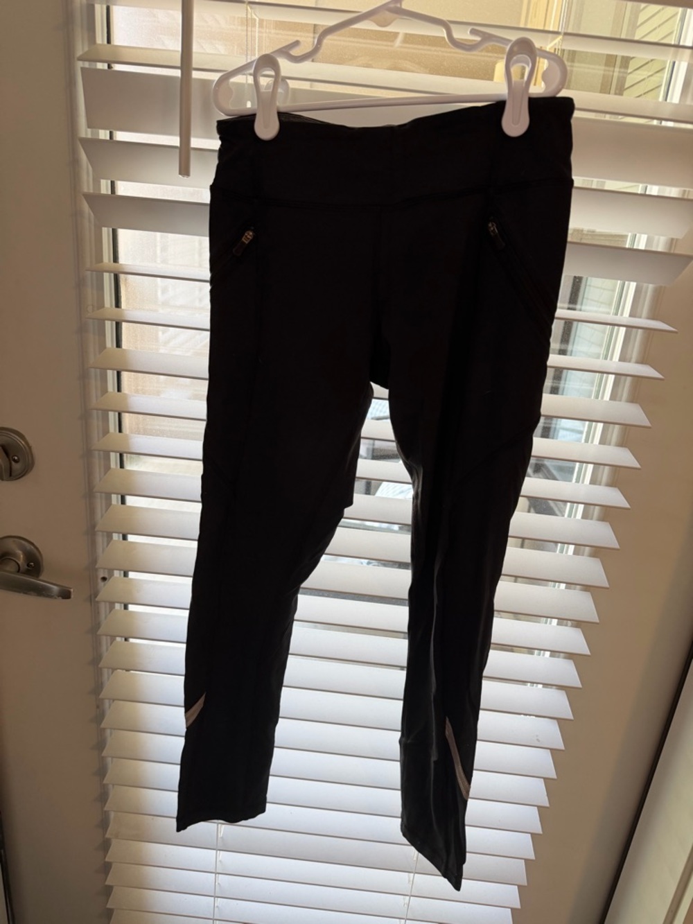 lululemon athletica Black Athletic Leggings with Reflective Accents